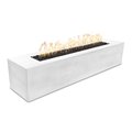 The Outdoor Plus 72 Rectangular Carmen Fire Pit - GFRC Concrete - White - Match Lit - Liquid Propane OPT-CRM7216-LIM-LP